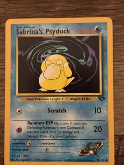 Pokemon TCG Sabrina's Psyduck 99/132 Gym Challenge Common Basic 50 HP Regular - Image 1