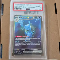Pokemon Blastoise ex 200/165 Scarlet & Violet 151 Illustration Rare Holo PSA 10 - Image 1