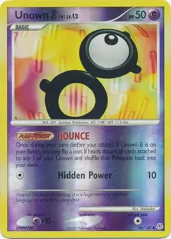 Unown B - 66/130 - Uncommon - Reverse Holo - Diamond and Pearl #66/130 Pokemon T - Image 1