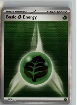 BASIC GRASS ENERGY 017 SCARLET & VIOLET ENERGIES POKEMON REVERSE HOLO NM - Image 1