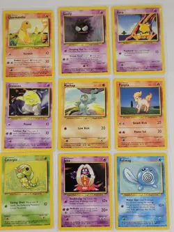 Pokemon TCG Base Set Lot 9 Cards 1999 WOTC NM LP - Image 1