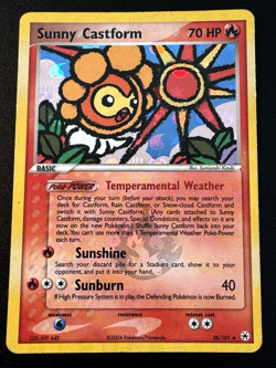 Sunny Castform 26/101 EX Hidden Legends Pokemon Card Reverse Holo Foil Rare LP - Image 1