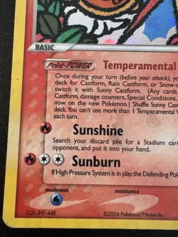 Sunny Castform 26/101 EX Hidden Legends Pokemon Card Reverse Holo Foil Rare LP - Image 5