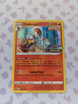 Cinderace - SWSH112 - Pokemon Sword & Shield Promo PreRelease Holo Rare Card NM - Image 1