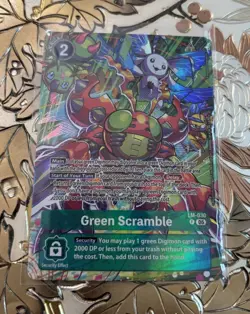 Digimon Card Game Green Scramble Alternate Art Foil LM-030 A01 - Image 1