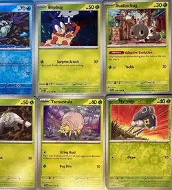 Cute Bugs Pokemon TCG Bug Type Lot 10 Cards Common NM Various Sets - Image 3