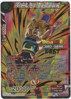 SS Bardock, Super Saiyan Enlightenment | Dragon Ball Super Card Game Fest Stamp - Image 1