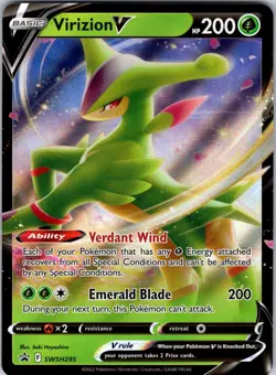 Virizion V - SWSH295 SWSH: Sword & Shield Promo Cards Pokemon NM Holo - Image 1