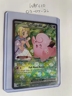 Pokemon TCG Lillie's Clefairy EX Illustration Rare Holo Card 184/159 - Image 1
