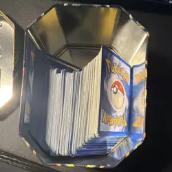 Pokemon TCG Mixed Card Lot 150 Cards w/ Pikachu Tin - Image 1