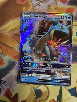 Lapras GX 35/149 Sun & Moon Base NM Ultra Rare Pokemon Card - Image 1