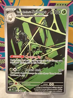 Pokemon TCG Team Rockets Spidops Card 187/182 Destined Rivals NM Condition - Image 1