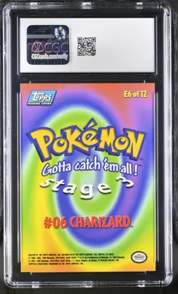 CGC 9 MINT Charizard Topps the First Movie E6 First Print Pokemon Card - Image 2