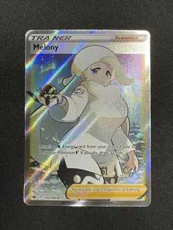 Pokemon Melony 195/198 Sword & Shield Chilling Reign Ultra Rare Full Art Holo MP - Image 2