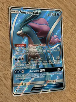 Pokemon TCG Lost Thunder Full Art Suicune GX 200/214 LP - Image 2