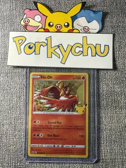 Pokemon TCG Ho-Oh Celebrations Holo Rare 001/025 Near Mint - Image 1