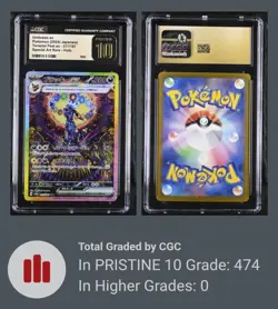 CGC PRISTINE 10 Umbreon ex SAR 217/187 Terastal Festival Japanese Pokemon - Image 3
