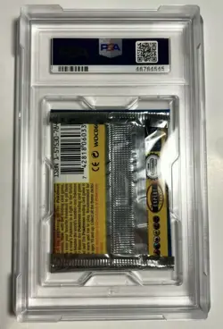 1999 Pokemon Charizard Base Set Booster Pack Triangle Error PSA 9 - Image 2