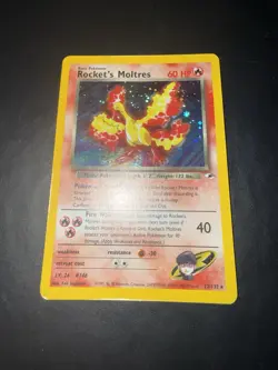 Pokemon Rocket's Moltres Holo Rare Gym Heroes 12/132 Unlimited 2000 - Image 2