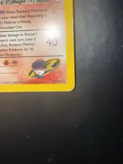 Pokemon Rocket's Moltres Holo Rare Gym Heroes 12/132 Unlimited 2000 - Image 4