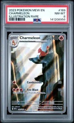 2023 Pokemon Mew EN-151 Charmeleon Illustration Rare PSA 8 #169 - Image 1