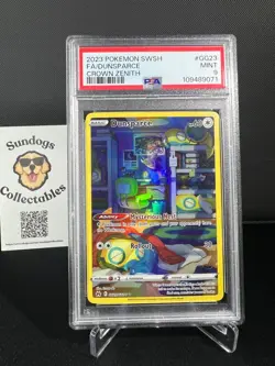 2023 POKEMON SWORD & SHIELD CROWN ZENITH #GG23 FULL ART/DUNSPARCE PSA 9 - Image 1