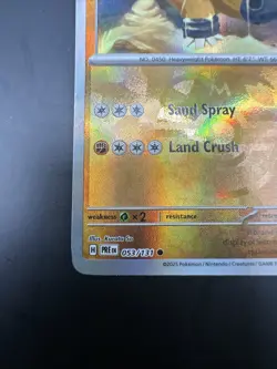 Pokemon Hippowdon 053/131 Sv: Prismatic Evolutions Master Ball Holo - Image 4