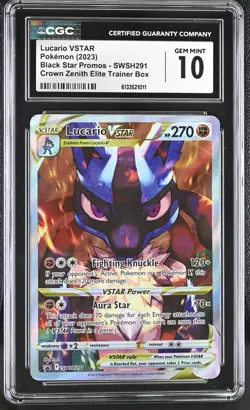 Pokemon Lucario VSTAR SWSH291 Black Star Promo - CGC 10 - Image 1