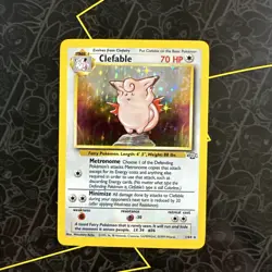 Pokemon TCG Clefable Jungle 1/64 Holo Unlimited Holo Rare - Lightly Played - Image 1