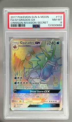 131830668 Gyarados 2017 Pokemon Sun & Moon Crimson Invasion #112 PSA 8 - Image 1