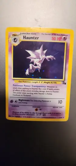 Pokemon TCG Haunter Fossil 6/62 Holo Unlimited Rare - HP/Damaged - Image 1