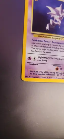 Pokemon TCG Haunter Fossil 6/62 Holo Unlimited Rare - HP/Damaged - Image 3