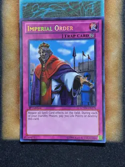 Yugioh Imperial Order LCYW-EN178 Secret Rare 1st Ed LP - Image 1