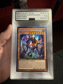 1st Ed Toon Black Luster Soldier Ags 10 PSA 10 Yu-gi-oh Toon Chaos - Image 1