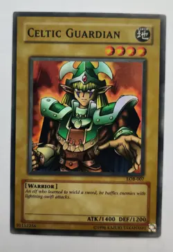 Celtic Guardian LOB-007 Super Rare Unlimited Legend of Blue Eyes Yu-Gi-Oh! #2 - Image 1