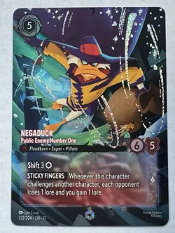 NEGADUCK Public Enemy Number One ENCHANTED! Disney Lorcana WINTERSPELL 232/204 - Image 1