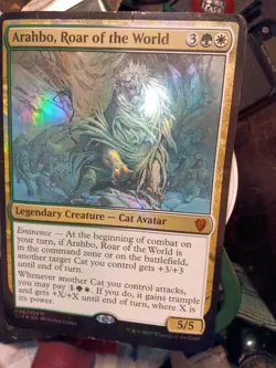MTG Arahbo, Roar of the World - Oversized Foil Commander 2017 35/309 Foil Mythic - Image 1