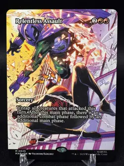 Relentless Assault (Borderless) - Marvel Spider Man MTG (MAR) #25 - NM - Image 1