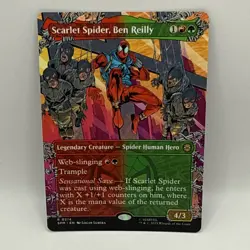 MTG Magic The Gathering Spider-Man Borderless Scene Scarlet Spider Ben Reilly - Image 1