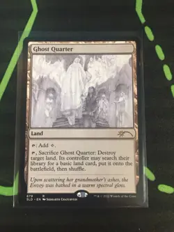 MTG Magic The Gathering Ghost Quarter Secret Lair Sketch Land Commander - Image 1