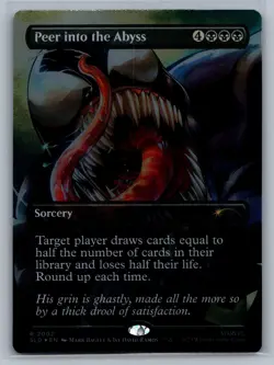 Peer into the Abyss (2002) (Rainbow Foil) MTG Spider-Man Secret Lair Drop NM - Image 1