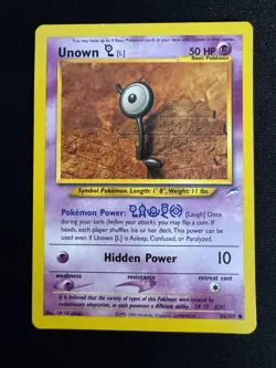 Pokemon Card - Neo Destiny 86/105 - UNOWN [L] (common) - Lp - Image 1