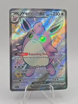 Wigglytuff ex 222/091 - SV: Paldean Fates (PAF) Shiny Ultra Rare Pokemon TCG NM - Image 1