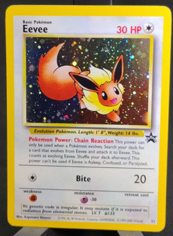 1999 Pokemon Eevee 11 Black Star Promo WOTC Holo Rare NM Vintage - Image 2