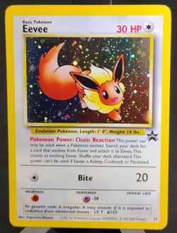 1999 Pokemon Eevee 11 Black Star Promo WOTC Holo Rare NM Vintage - Image 3
