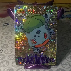Vintage Vending Prism Bulbasaur Pocket Monsters Pokemon Sticker/Card #1149 - Image 1