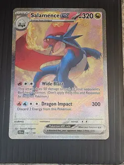 Pokemon TCG Journey Together - Salamence EX SIR 187/159 - NM - Image 1