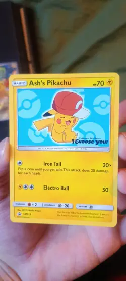 Ashs Pikachu Promo SM113 Pokemon Card - Image 1