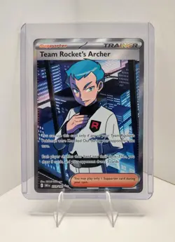 Pokemon Team Rocket's Archer 223/182 Sv10 Ultra Rare Holo Trainer Card - Image 1