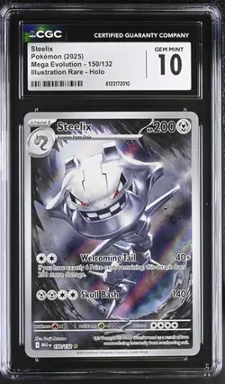 Pokemon Steelix 2025 Mega Evolution 150/132 Illustration Rare Holo CGC 10 - Image 1